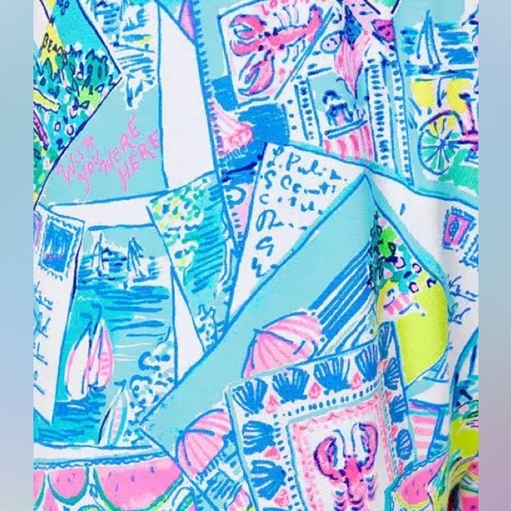 Women’s LILLY PULITZER Dayley Romper Pop Up Wish You Were Here- Size XS - Picture 3 of 9